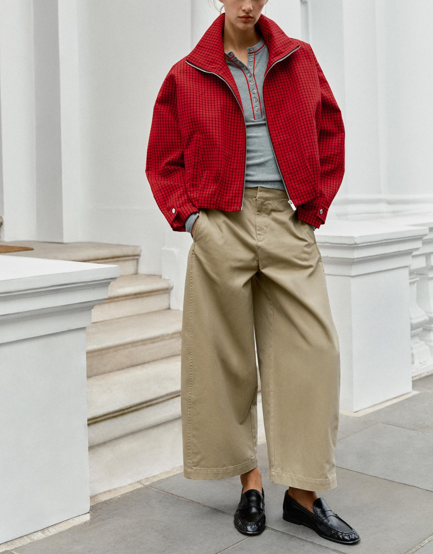 Plaid Bomber Jacket