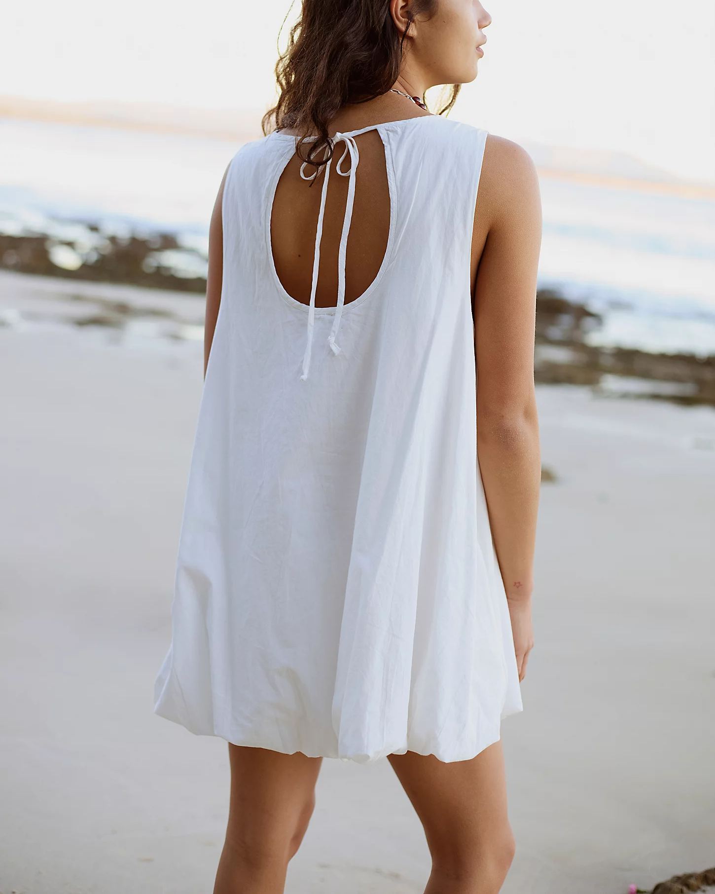 Hollow Bow Tie Bubble Dress