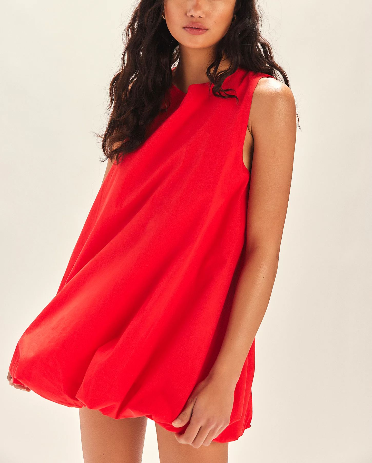 Hollow Bow Tie Bubble Dress