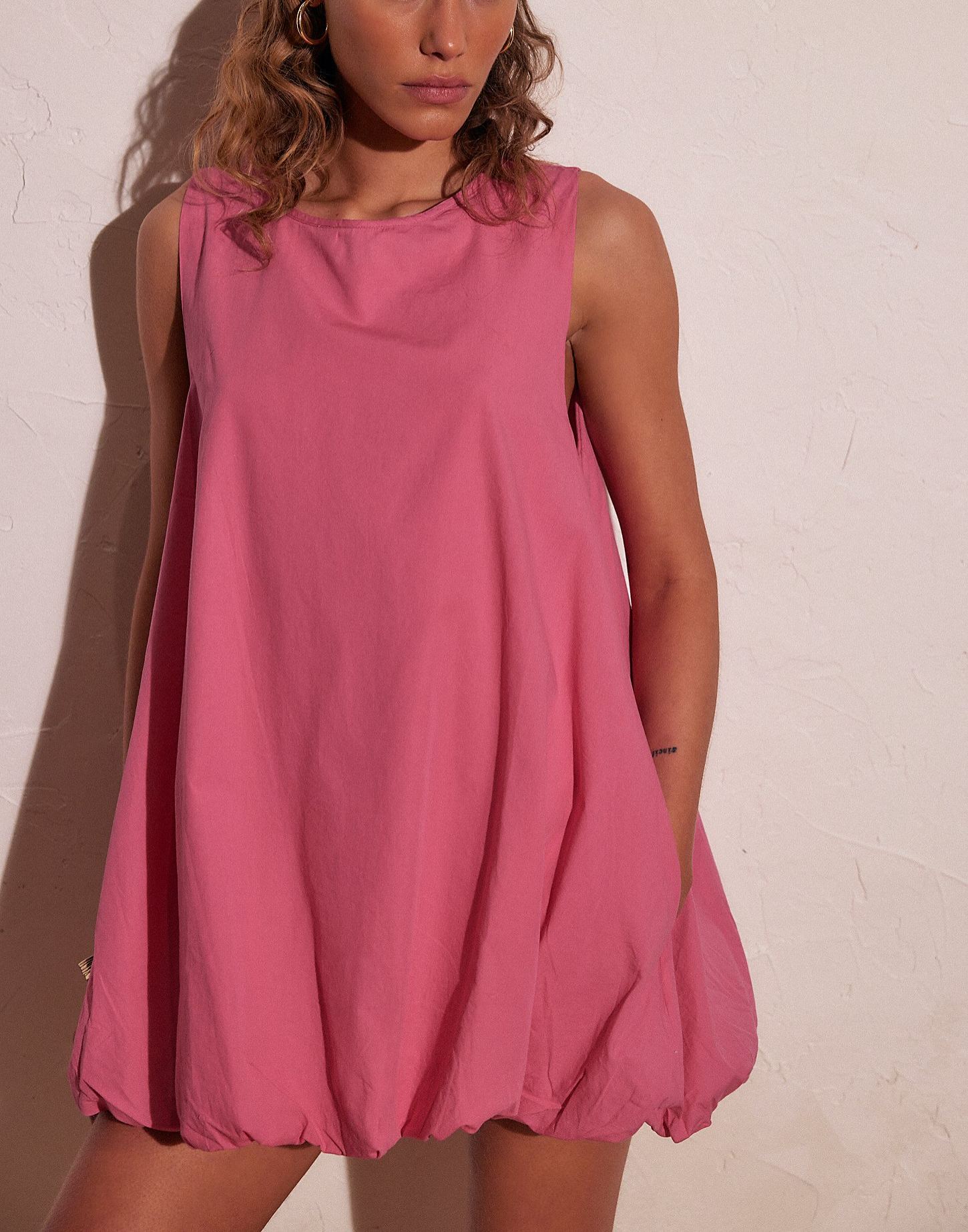 Hollow Bow Tie Bubble Dress