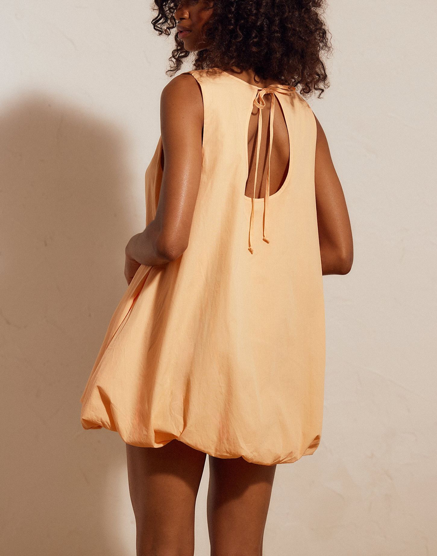 Hollow Bow Tie Bubble Dress