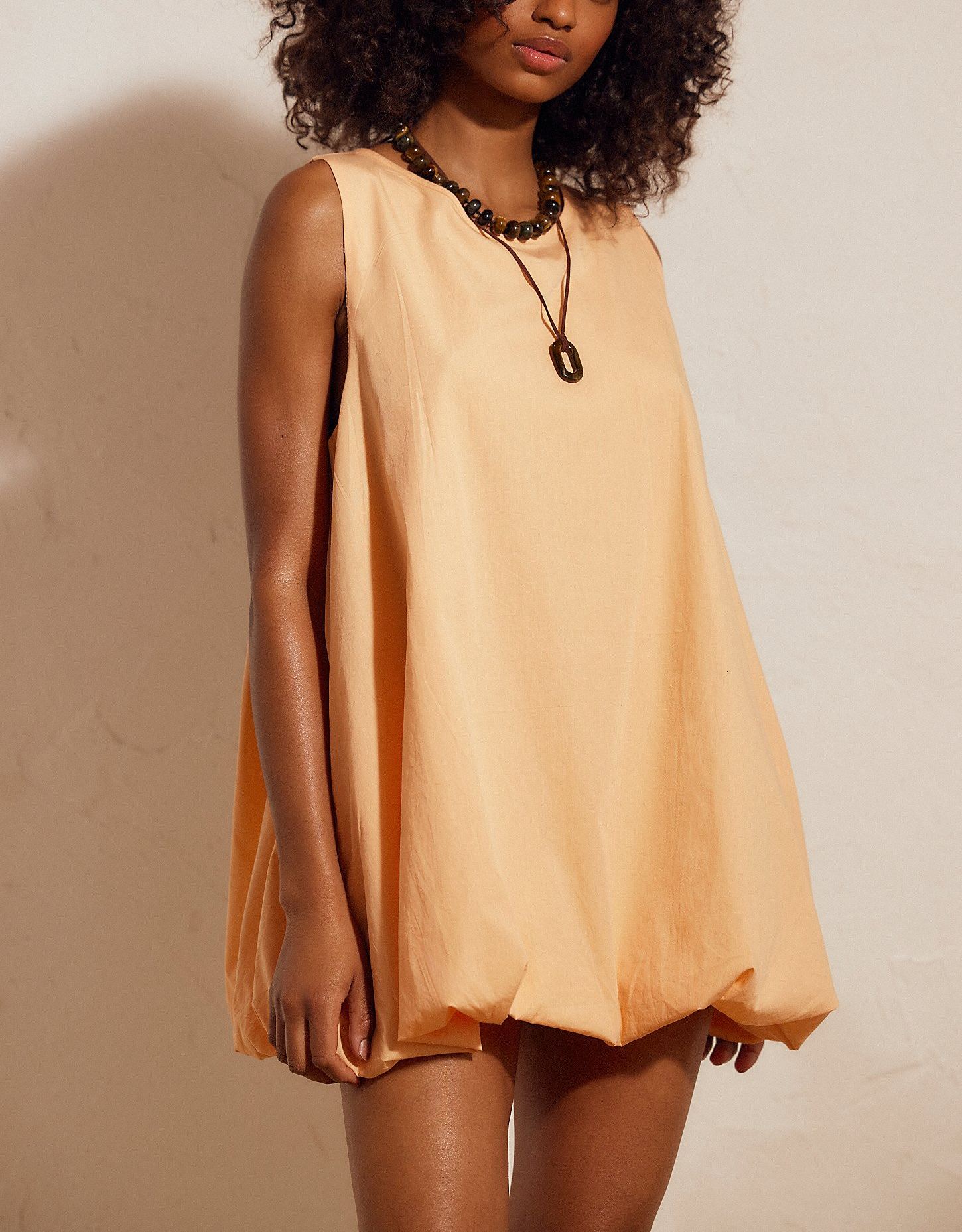 Hollow Bow Tie Bubble Dress