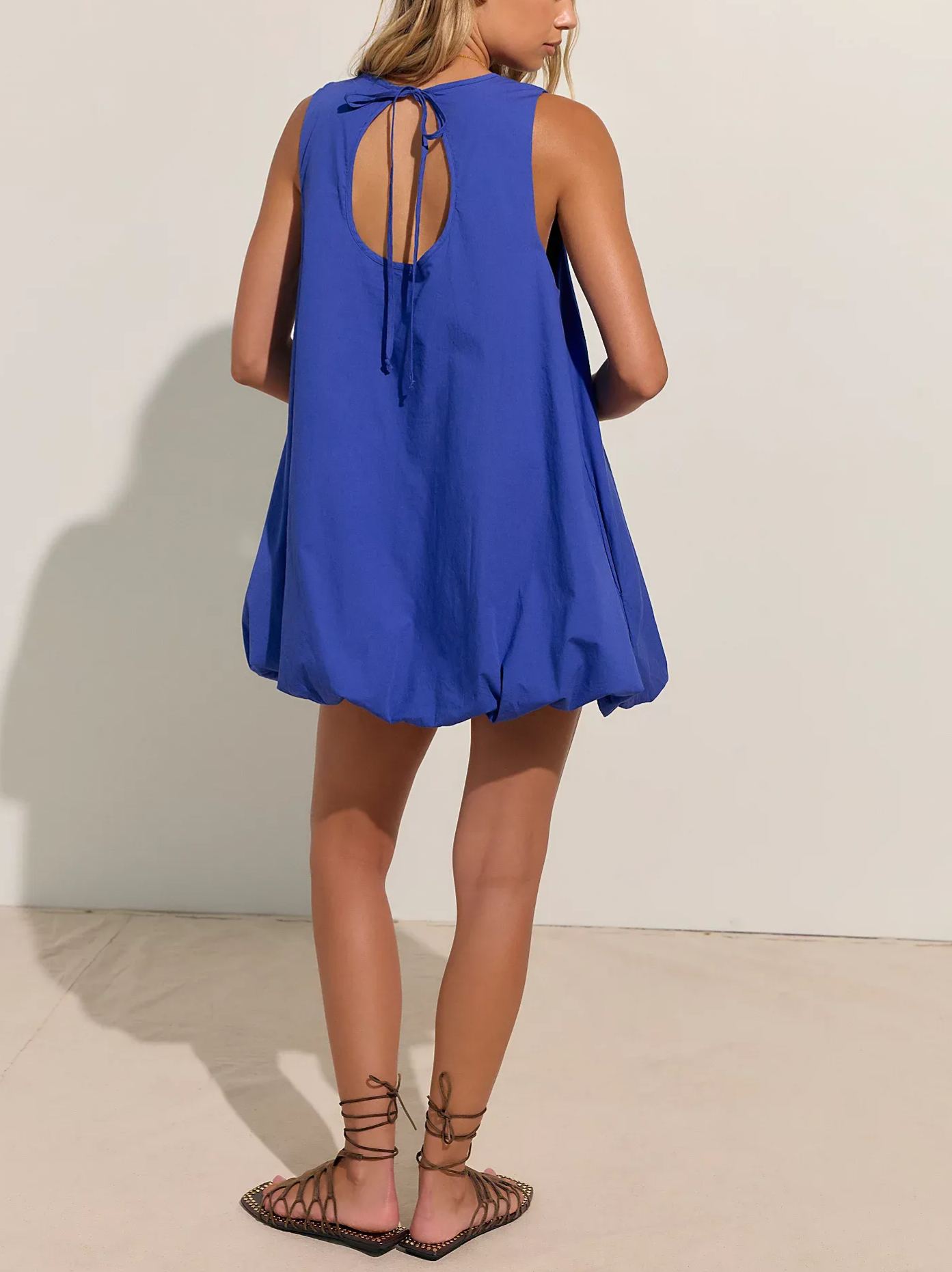 Hollow Bow Tie Bubble Dress