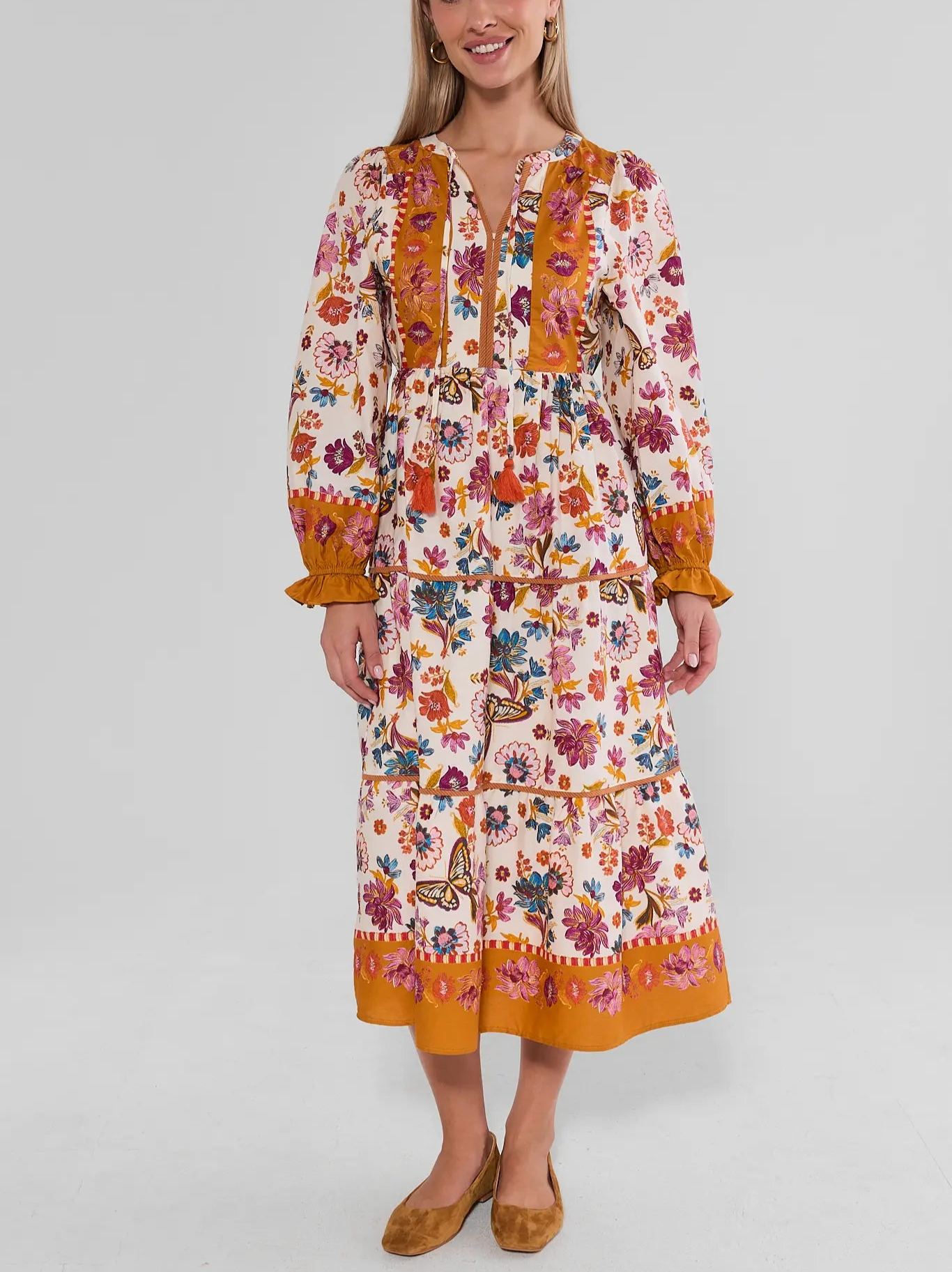 Stunning Floral Print Maxi Dress