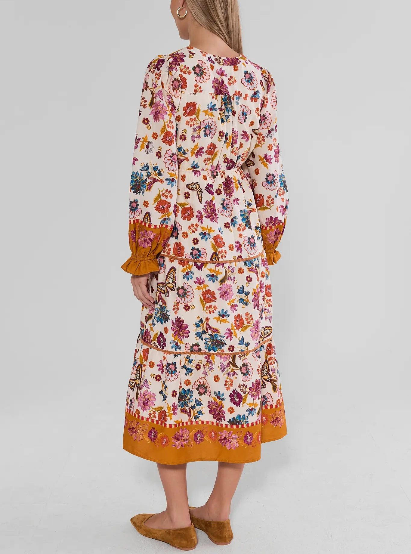 Stunning Floral Print Maxi Dress