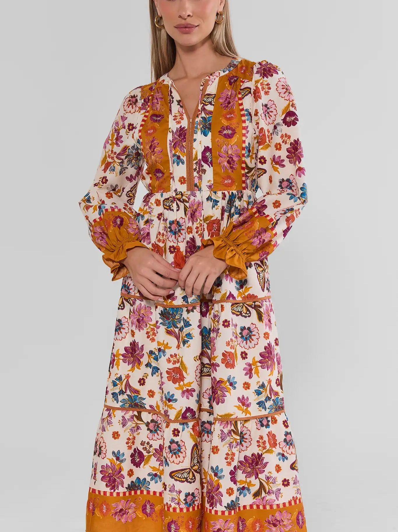 Stunning Floral Print Maxi Dress