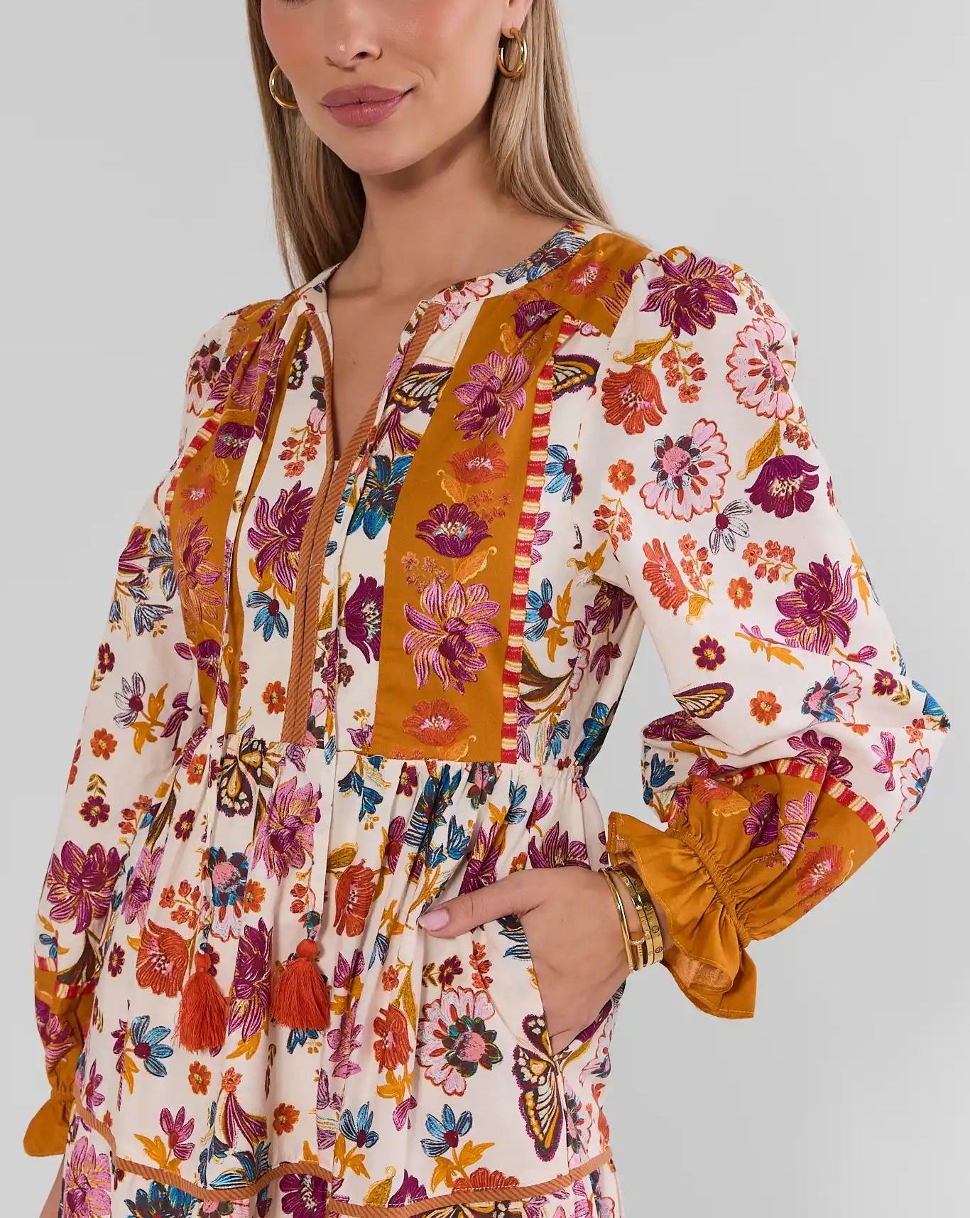 Stunning Floral Print Maxi Dress