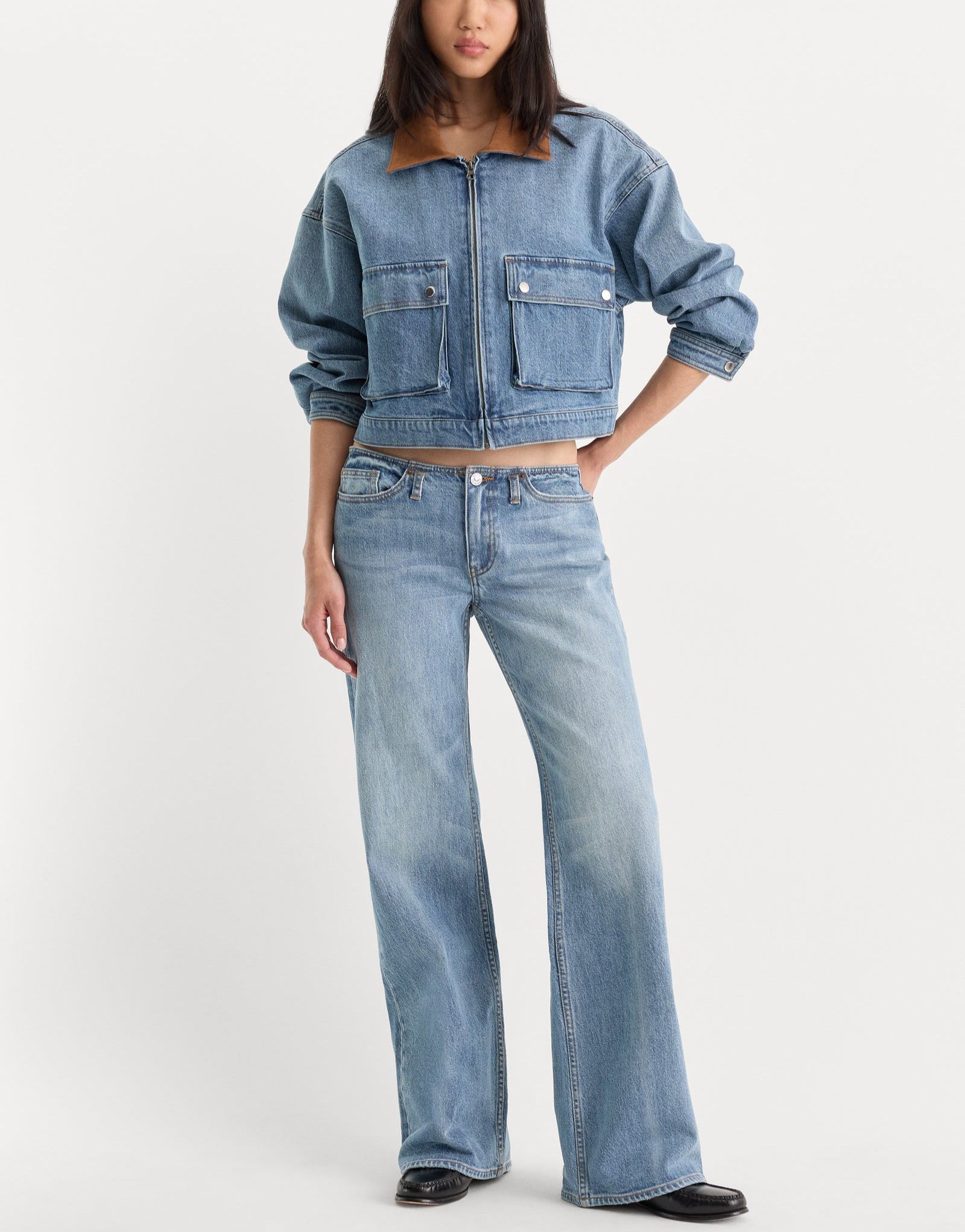 Ghost Waist Low Loose Jeans