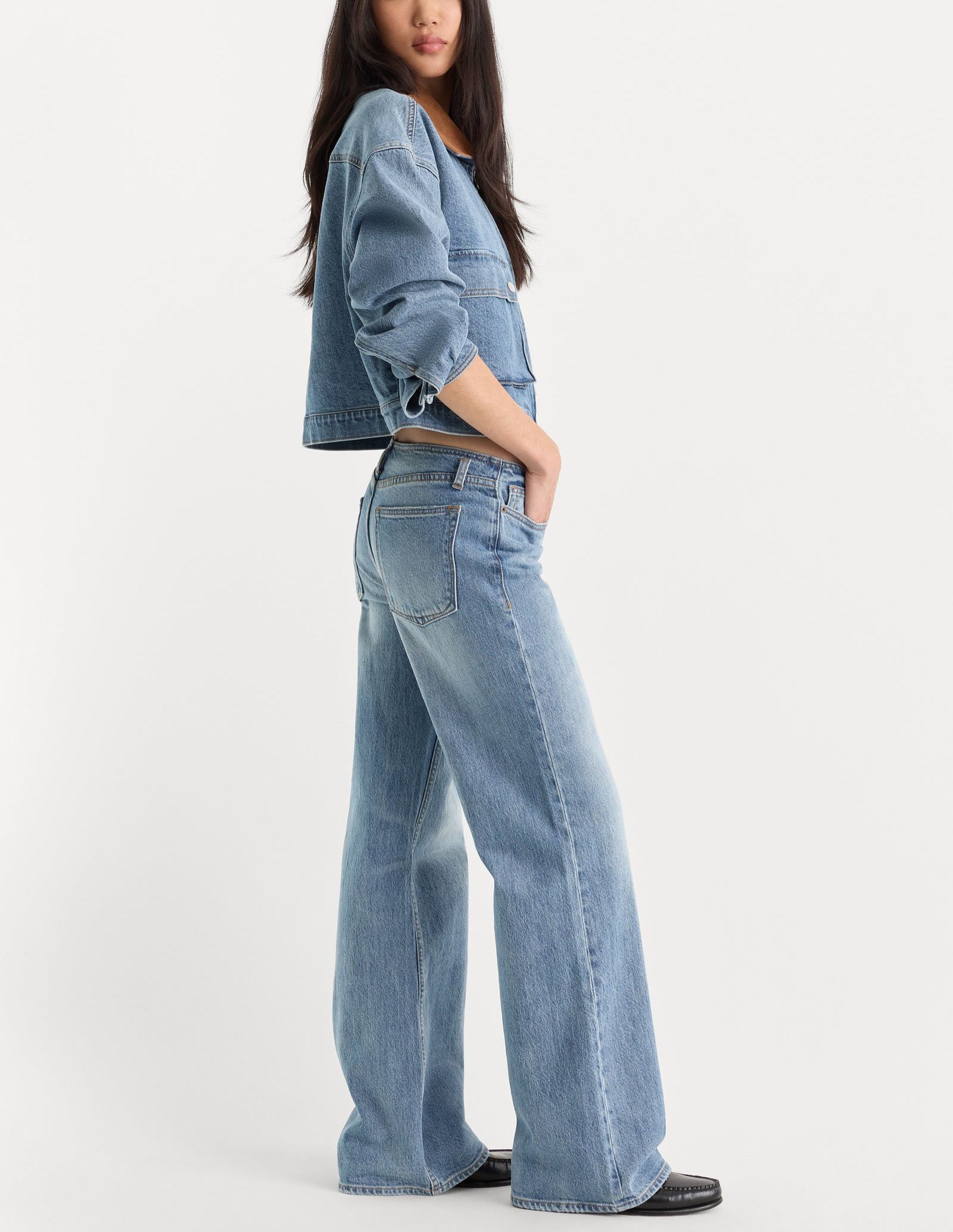 Ghost Waist Low Loose Jeans