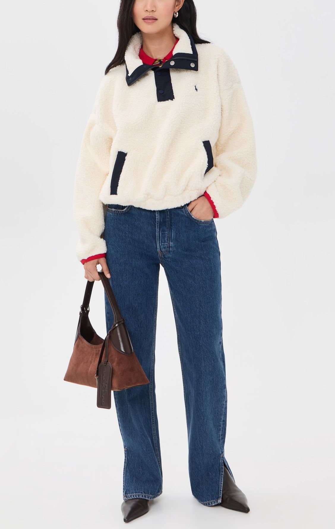The Bear High-Pile Fleece Funnel Neck Jacket