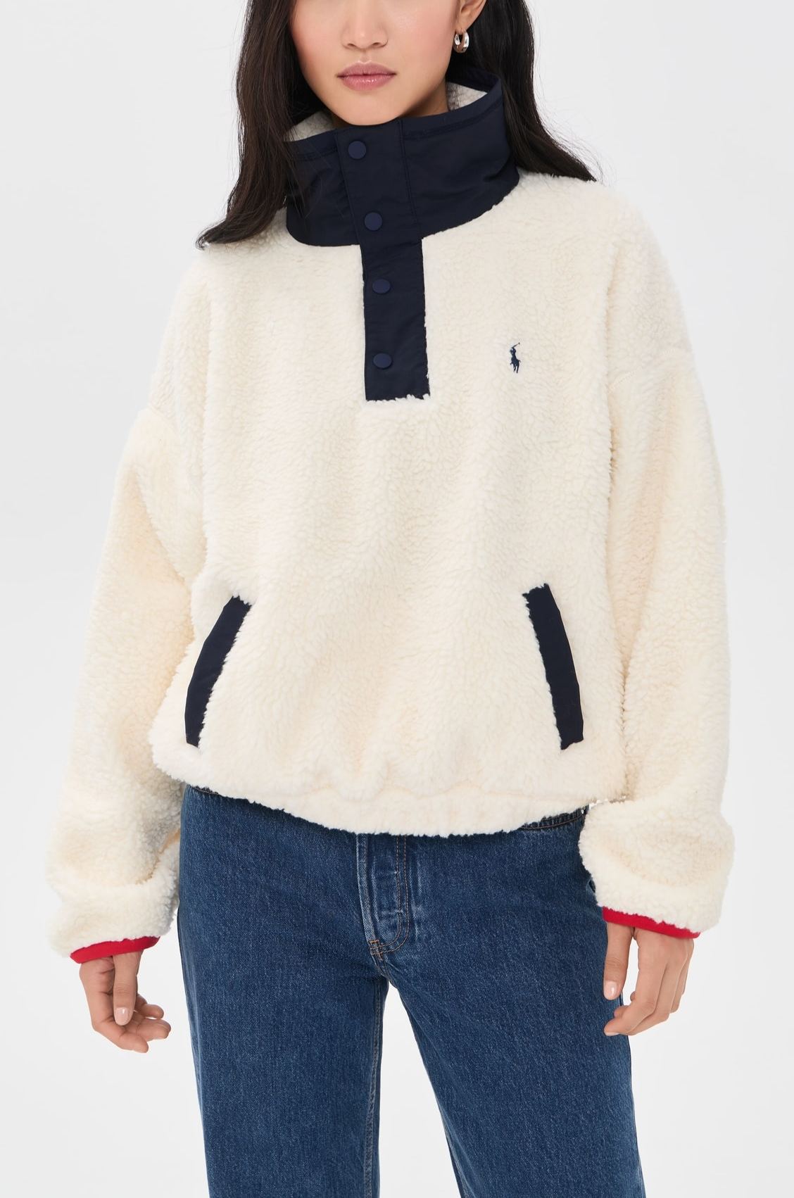 The Bear High-Pile Fleece Funnel Neck Jacket