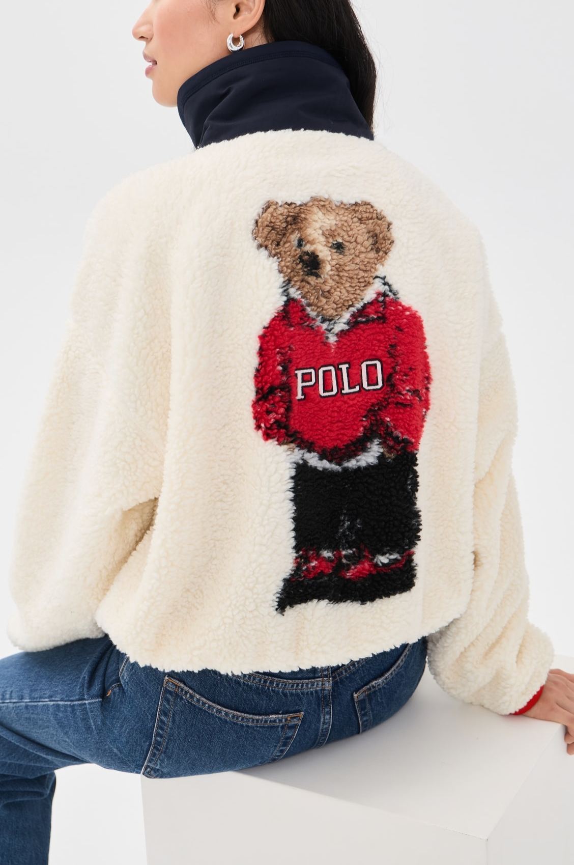 The Bear High-Pile Fleece Funnel Neck Jacket