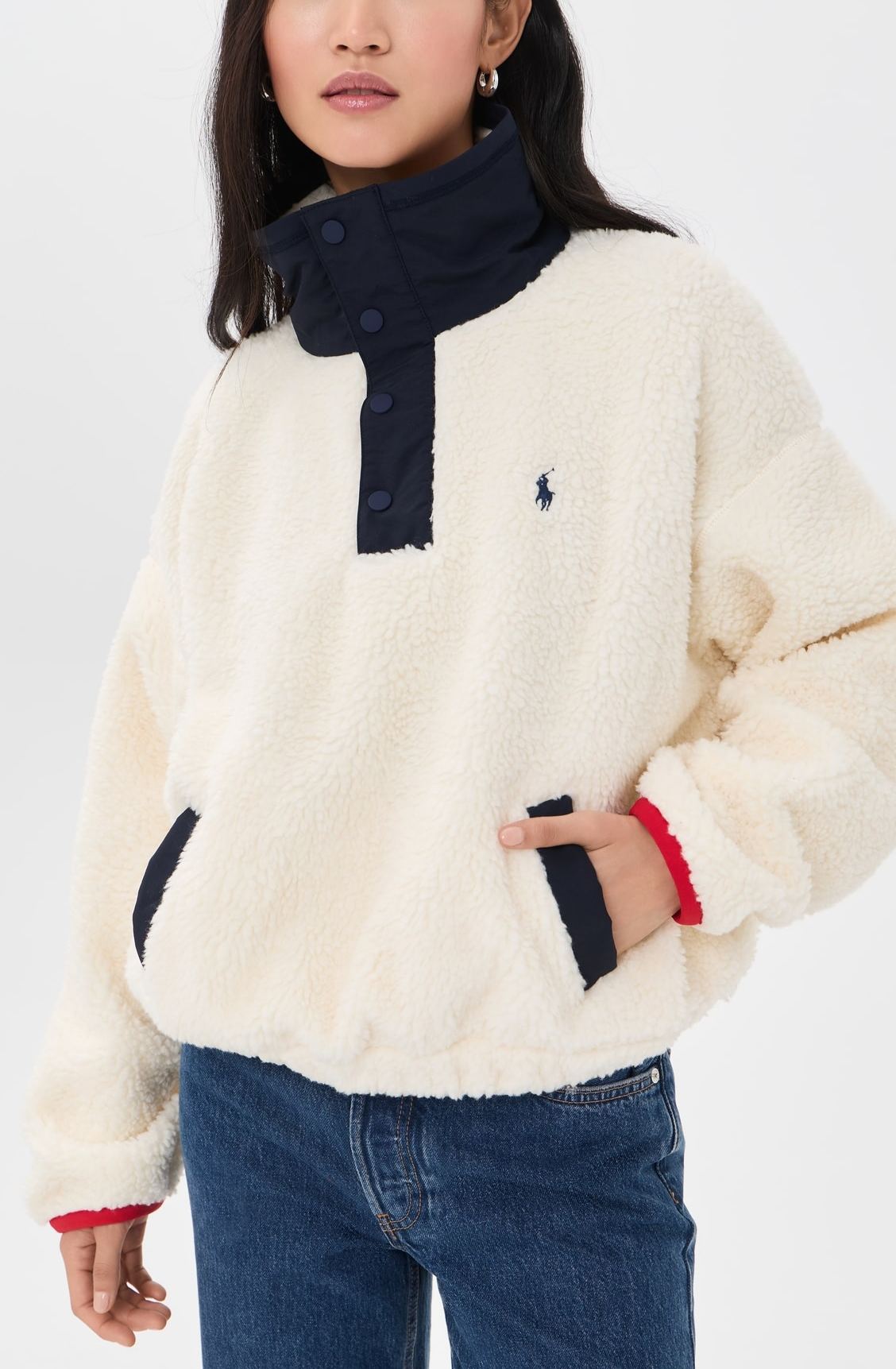 The Bear High-Pile Fleece Funnel Neck Jacket