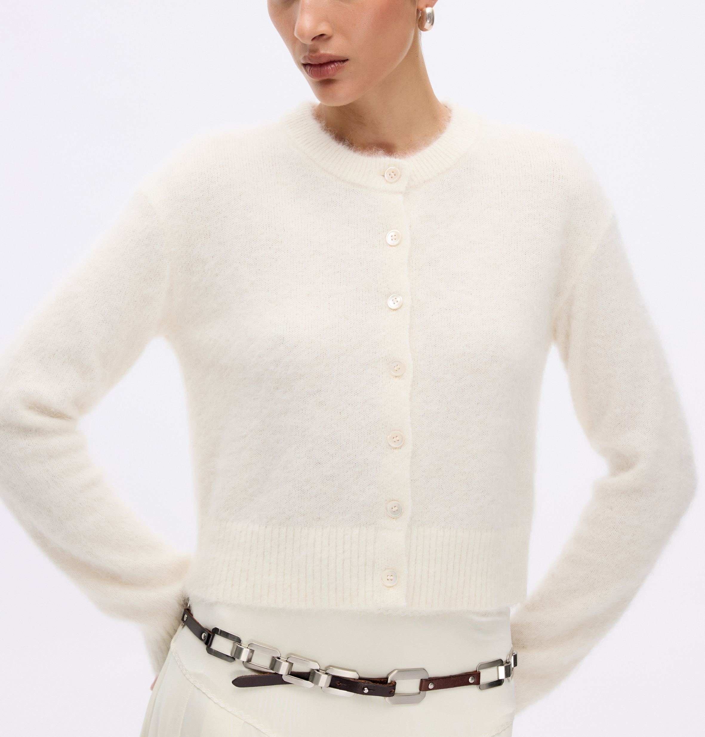 Alpaca Wool Blend Cardigan