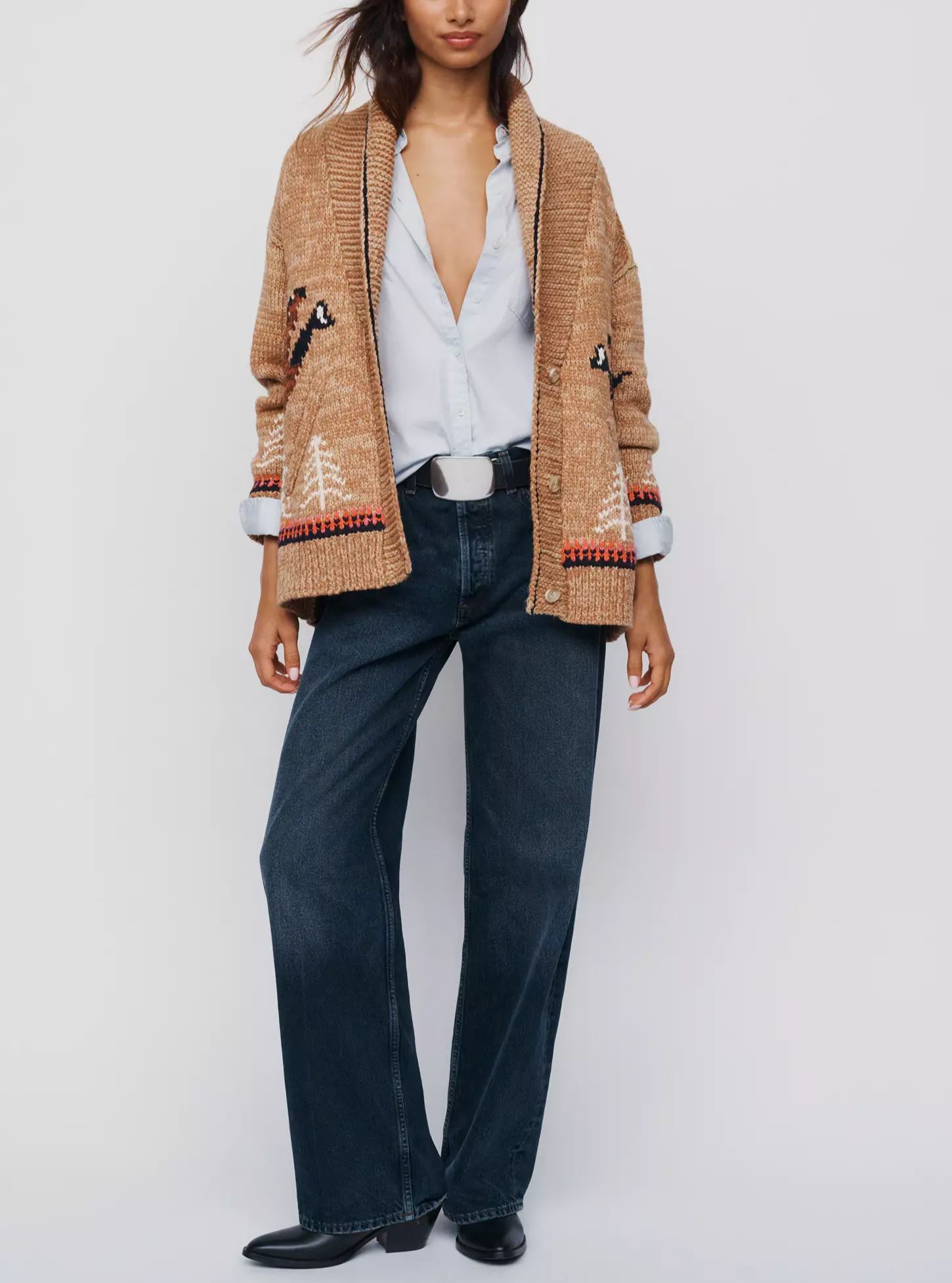 Goose Cotton Wool Blend Cardigan