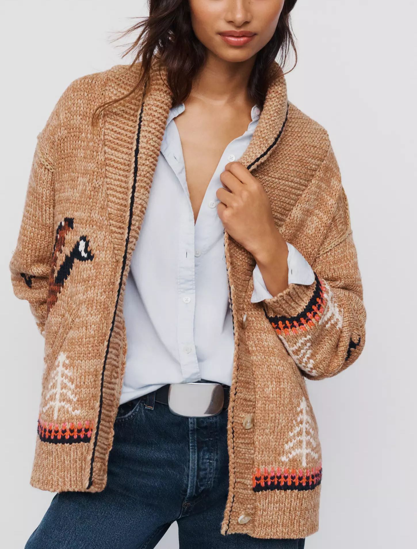 Goose Cotton Wool Blend Cardigan