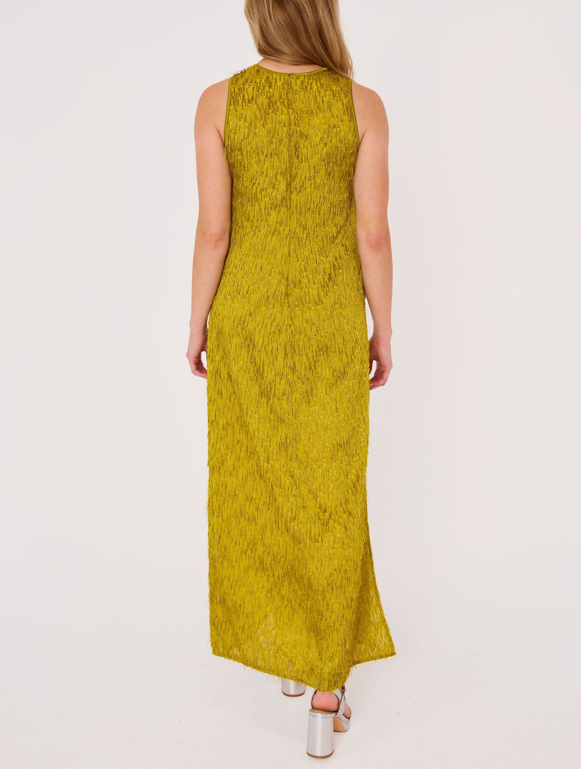 Hannah Jewel Neckline Jacquard Shift Dress