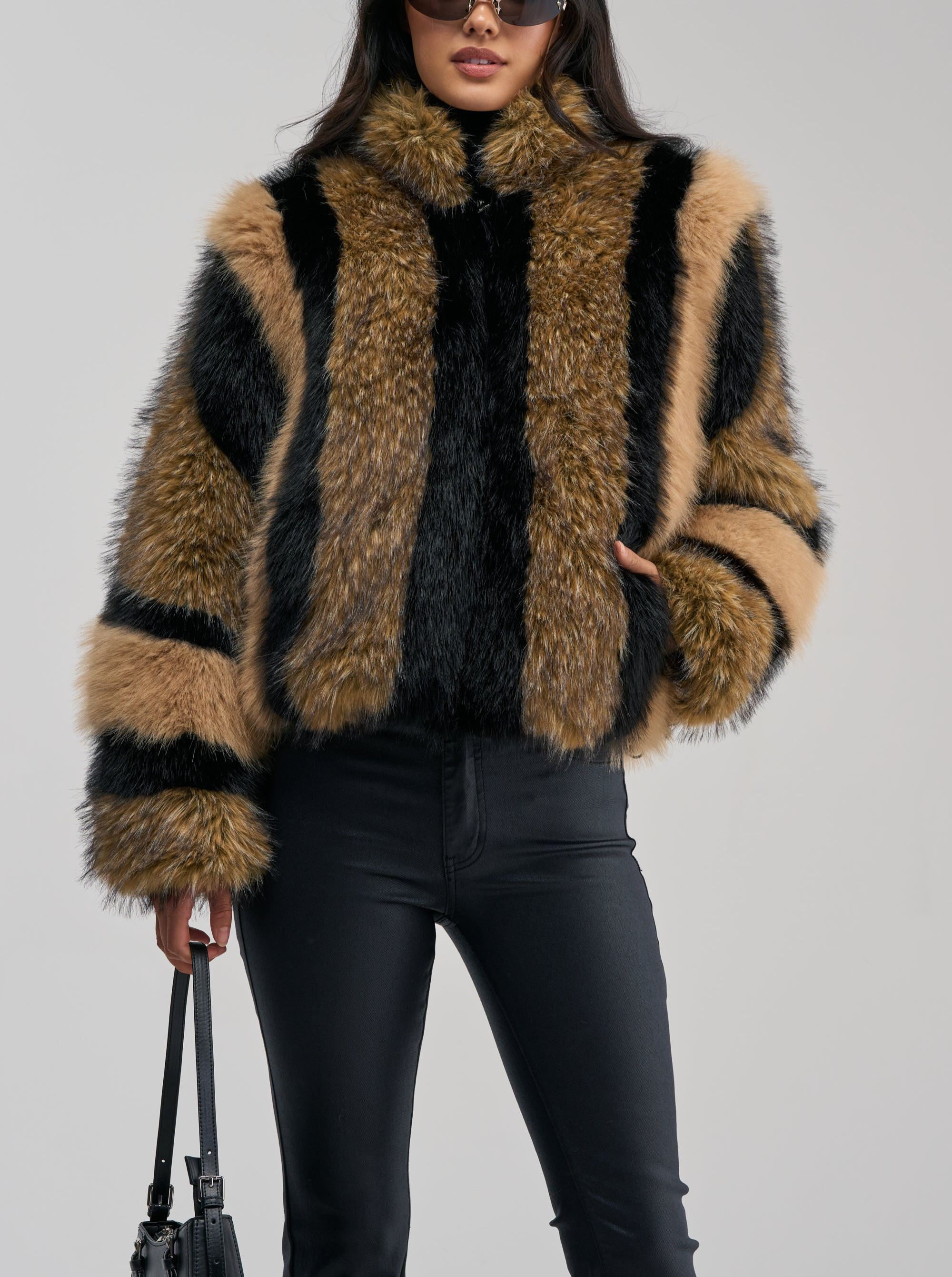 Hurricane Patchwork Faux Fur