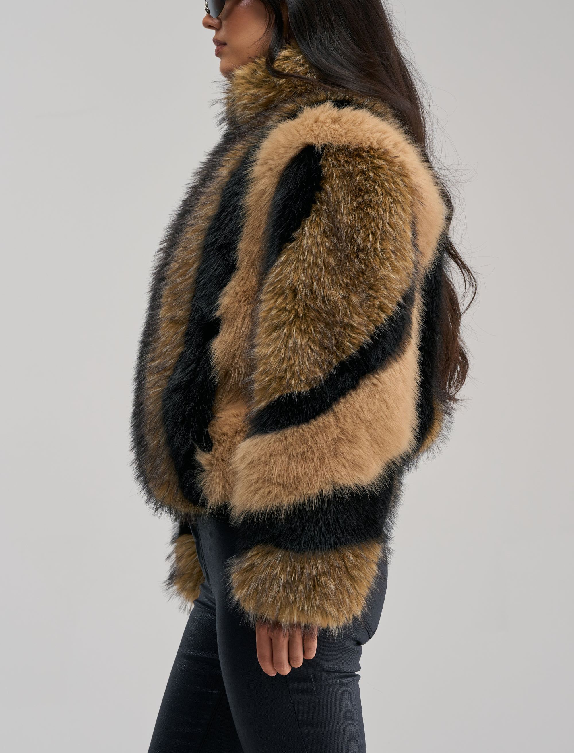Hurricane Patchwork Faux Fur