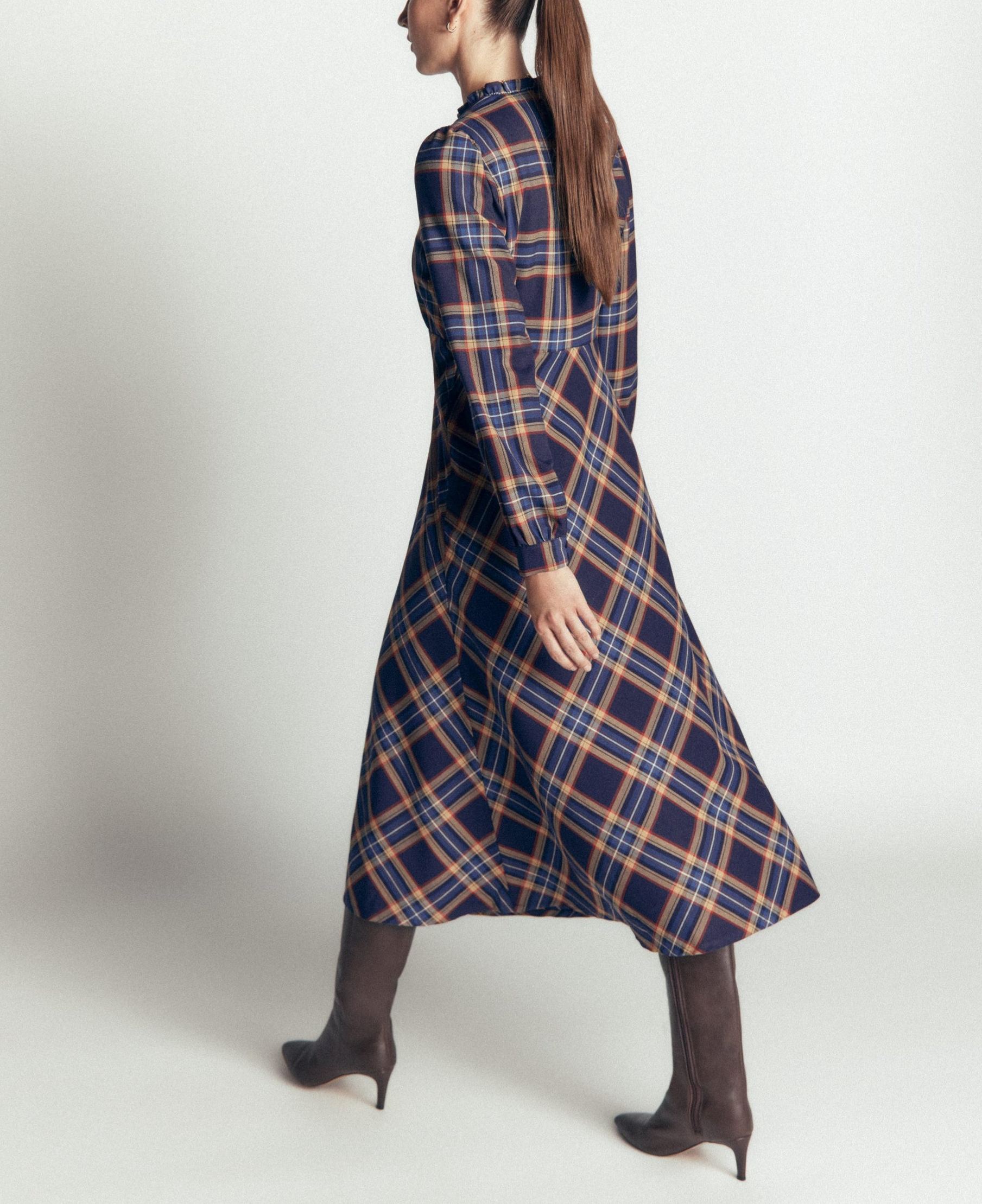 Cassie Checked Tea Dress