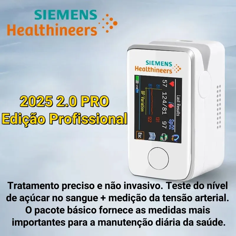 Medidor de glicose no sangue multifuncional portátil não invasivo Siemens 2025🎉