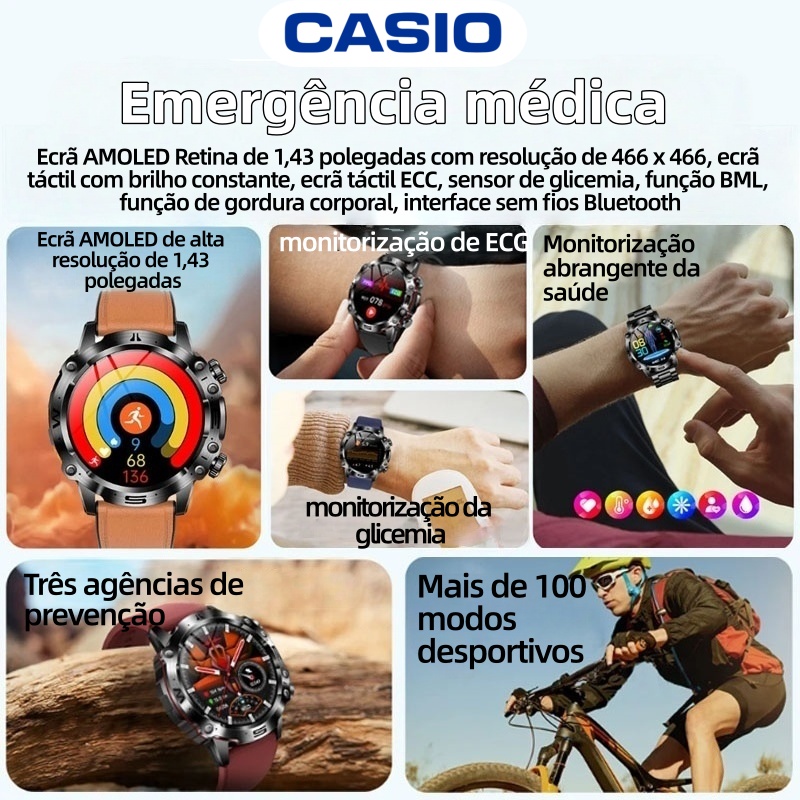 O marco da CASIO em 2026: o primeiro smartwatch capaz de "ler" os seus dados corporais.