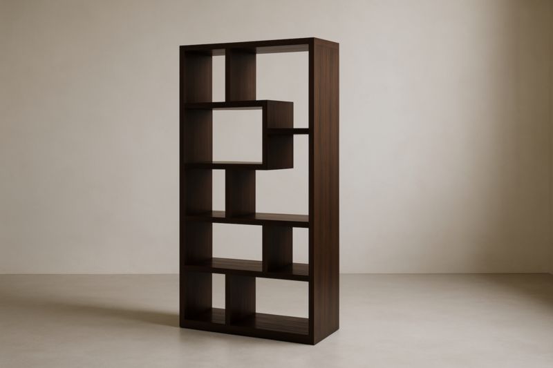 Étagère en bois noyer 180x90x30 cm