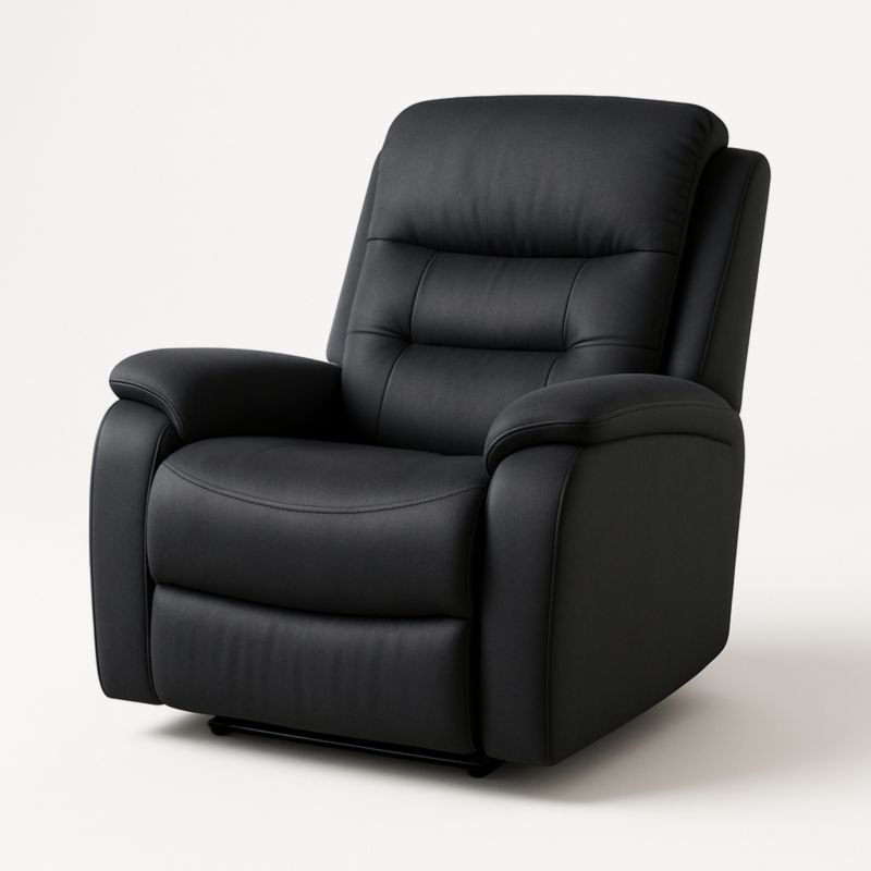 Fauteuil en similicuir noir