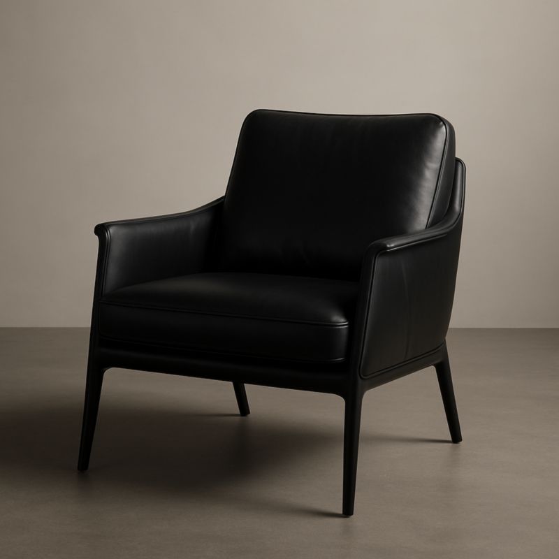 Fauteuil en Cuir Synthétique Noir