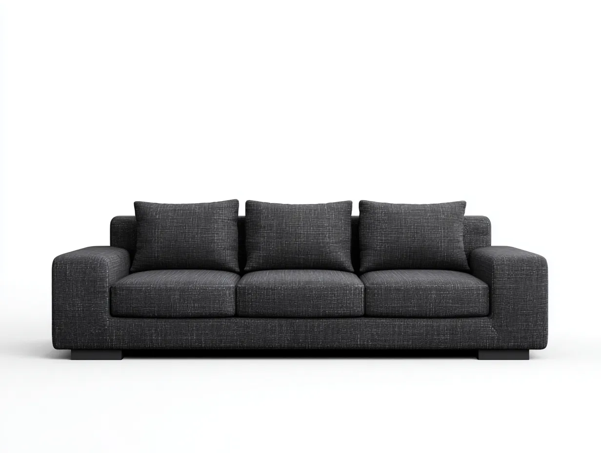 Divani a 3 posti-Tessuto-218x92x84 cm-Grigio scuro-Design moderno-Pineuply