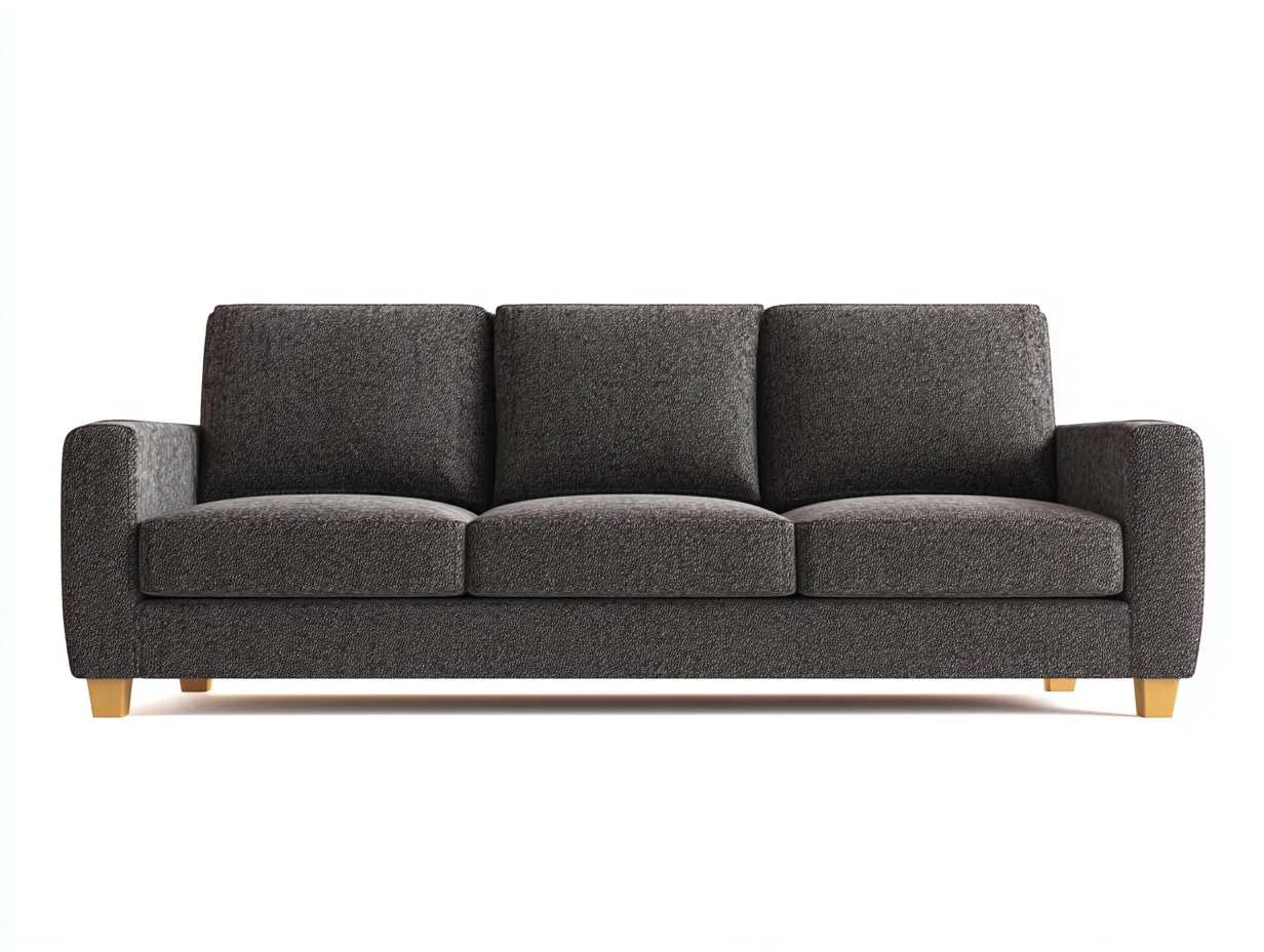 Divani a 3 posti-Tessuto-Legno-224x94x86 cm-Grigio scuro-Stile contemporaneo-Pineuply