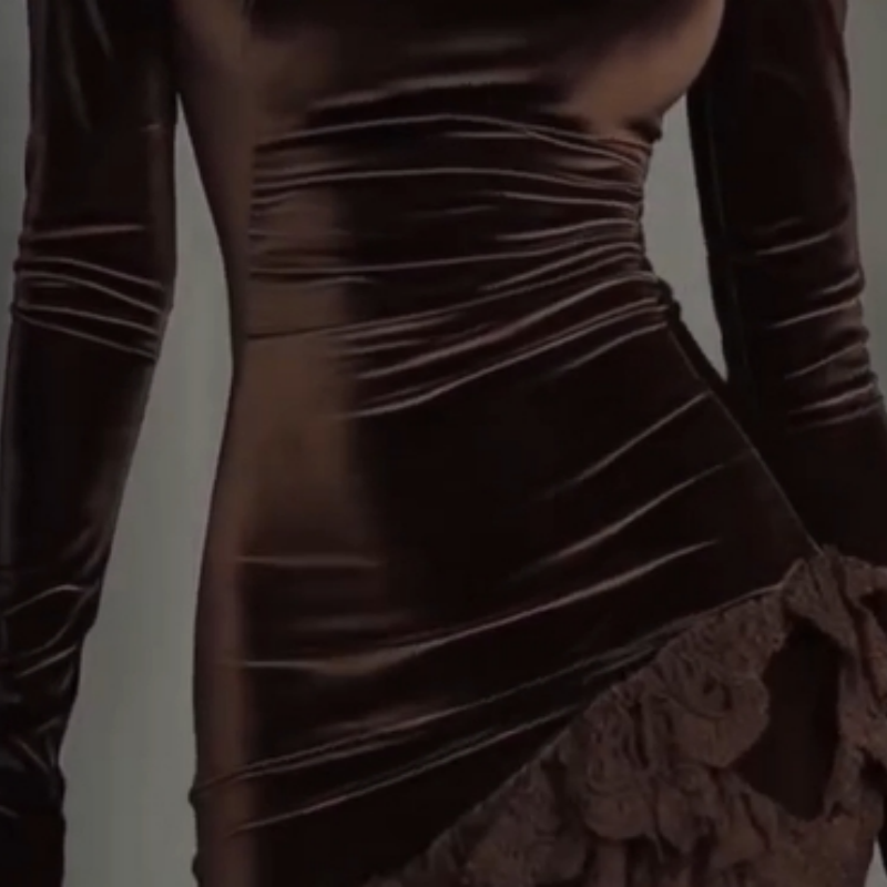 💃✨ Елегантна асиметрична рокля с дантелен кант за дами | Удобна и стилна