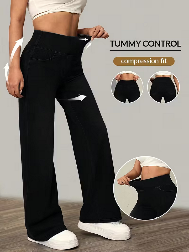 Дамски панталони с висока талия и широки крачоли 👖💖