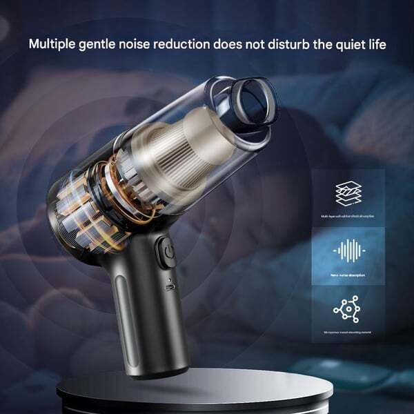 🔥 Безжичен преносим автопрахосмукач – мощно почистване с ръчна прахосмукачка и различни накрайници