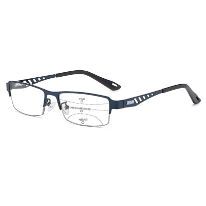 METAL BUSINESS ULTRALIGHT ANTI-BLUE LIGHT PHOTOCHROMIC READING GLASSES