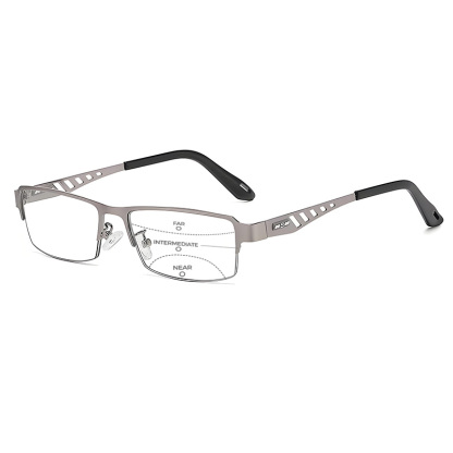 METAL BUSINESS ULTRALIGHT ANTI-BLUE LIGHT PHOTOCHROMIC READING GLASSES