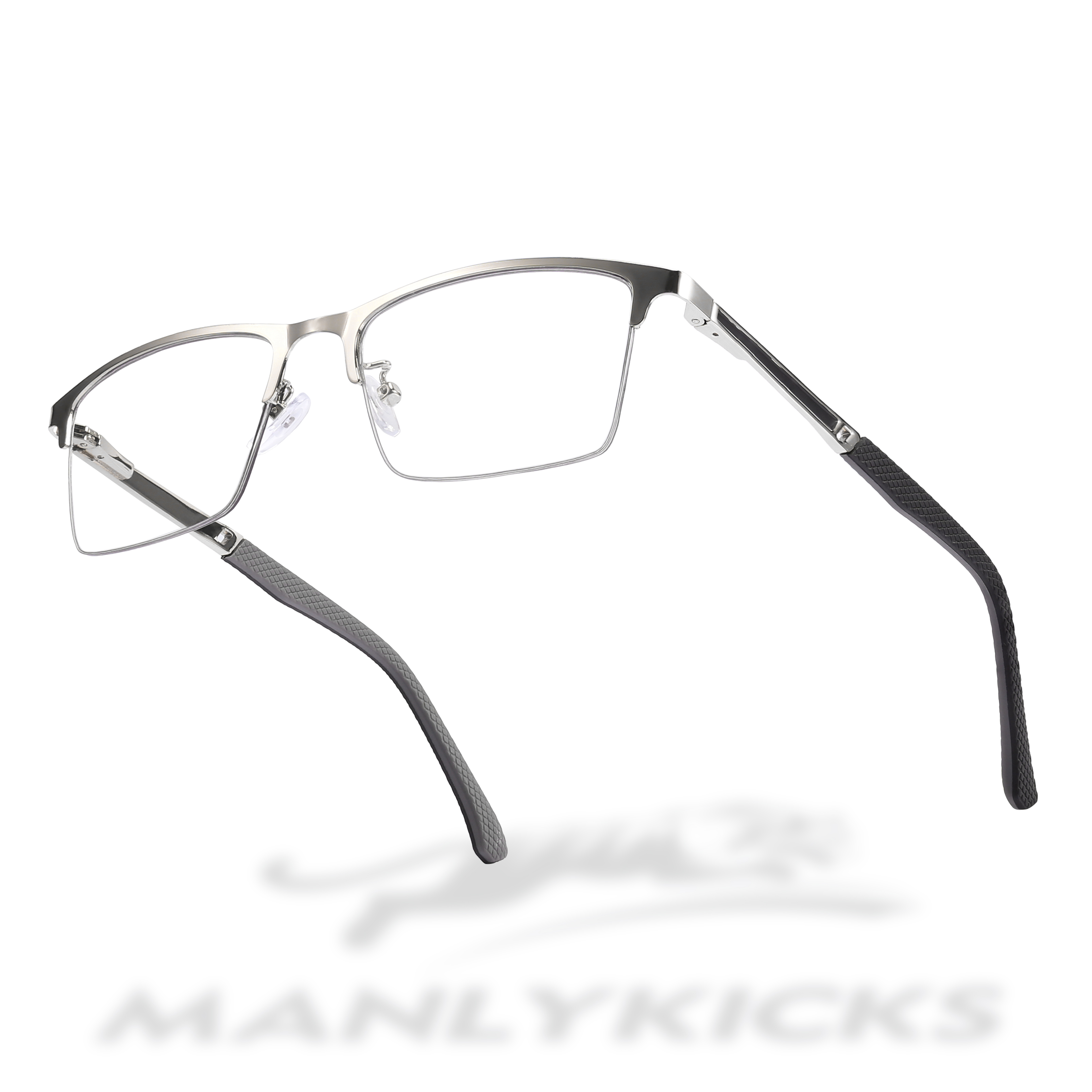 MEN'S RETRO HALF-FRAME ANTI-BLUE LIGHT READING GLASSES