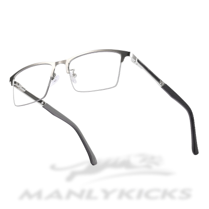 MEN'S RETRO HALF-FRAME ANTI-BLUE LIGHT READING GLASSES