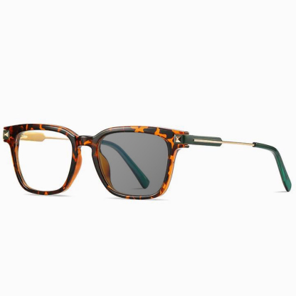 SQUARE METAL COLOR-CHANGING MULTIFOCAL READING GLASSES