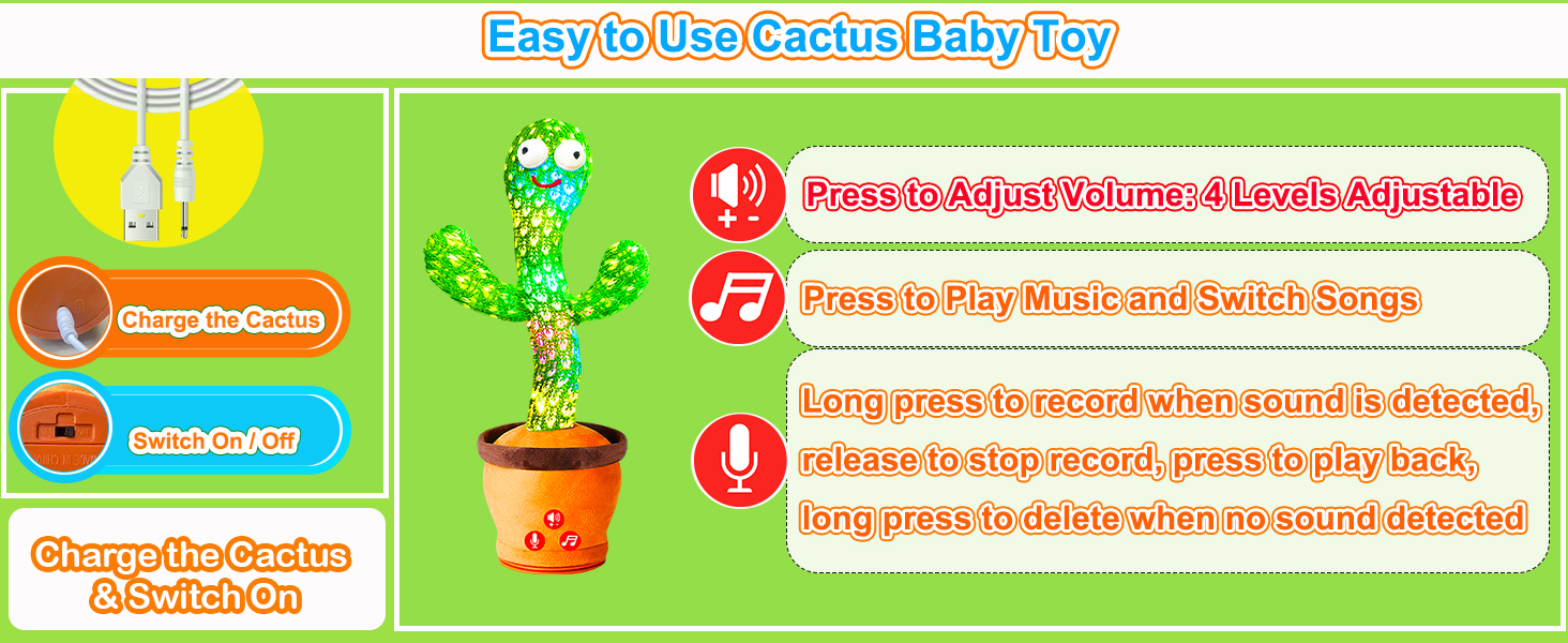 DANCING TALKING CACTUS TOY