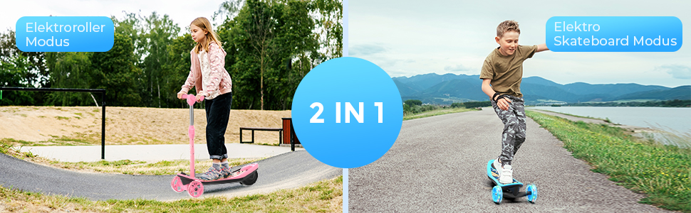 two people on a scooter and a blue circle with a blue circle around them.