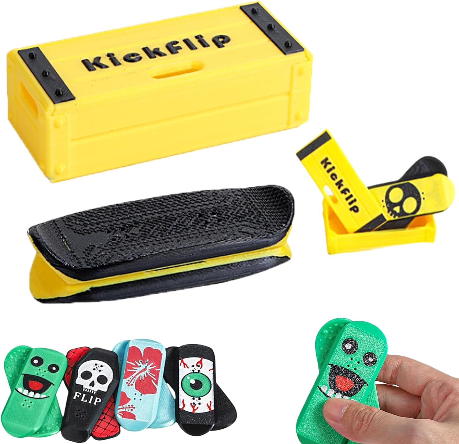 Magnetic Mini Fingerboard – Fun, Stress-Relieving & Portable, Pro Fingerboard Obstacles, Spin, Flip, and Roll Your Stress Away (#1)