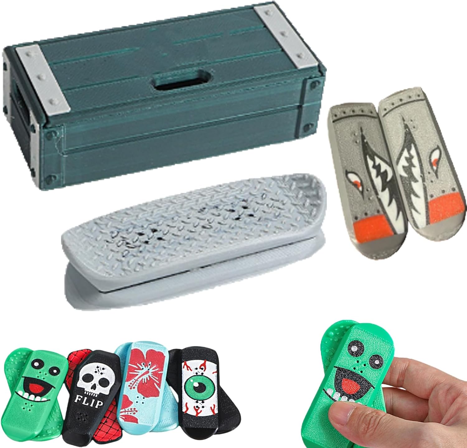 Magnetic Mini Fingerboard – Fun, Stress-Relieving & Portable, Pro Fingerboard Obstacles, Spin, Flip, and Roll Your Stress Away (#1)