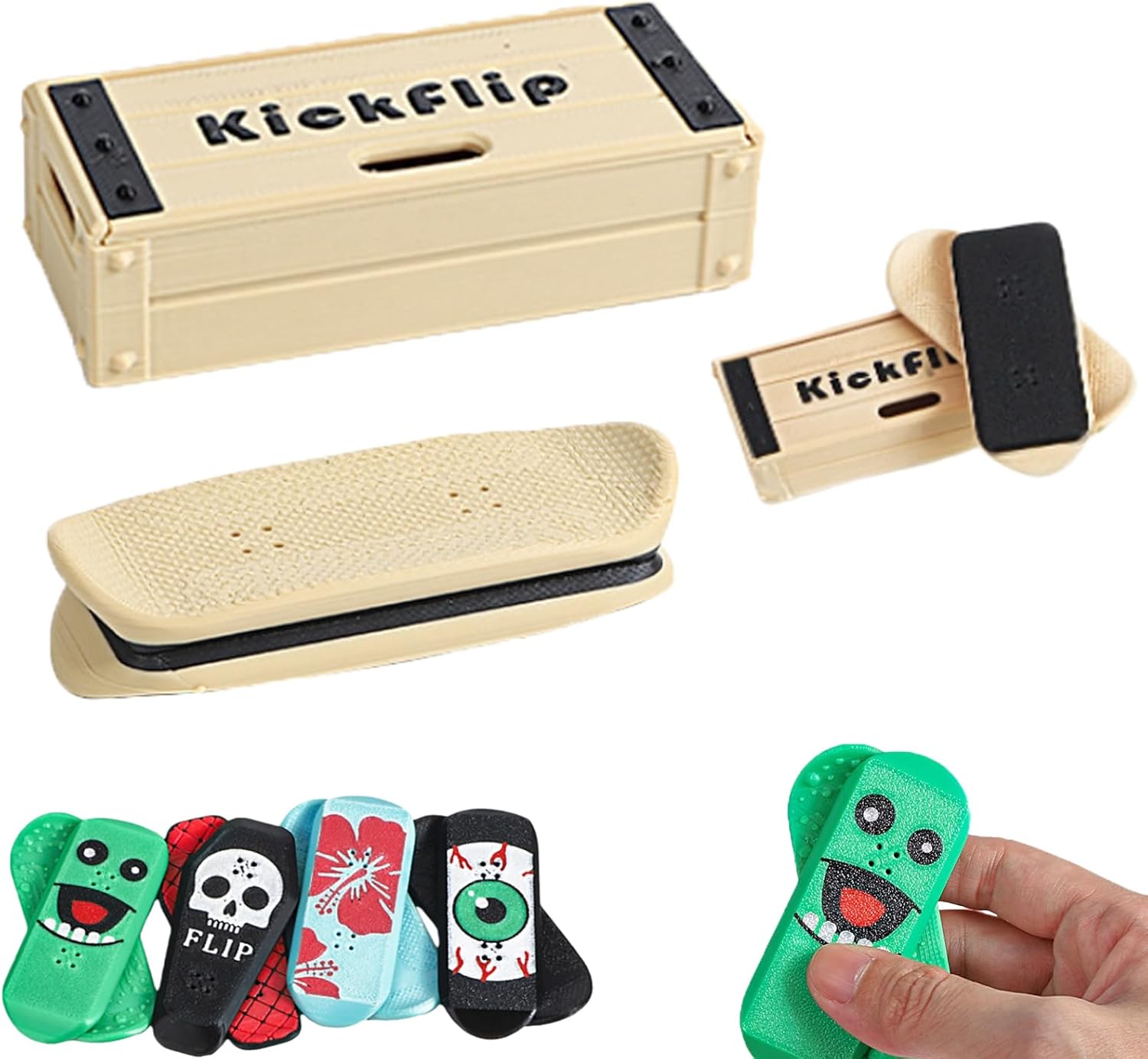 Magnetic Mini Fingerboard – Fun, Stress-Relieving & Portable, Pro Fingerboard Obstacles, Spin, Flip, and Roll Your Stress Away (#1)