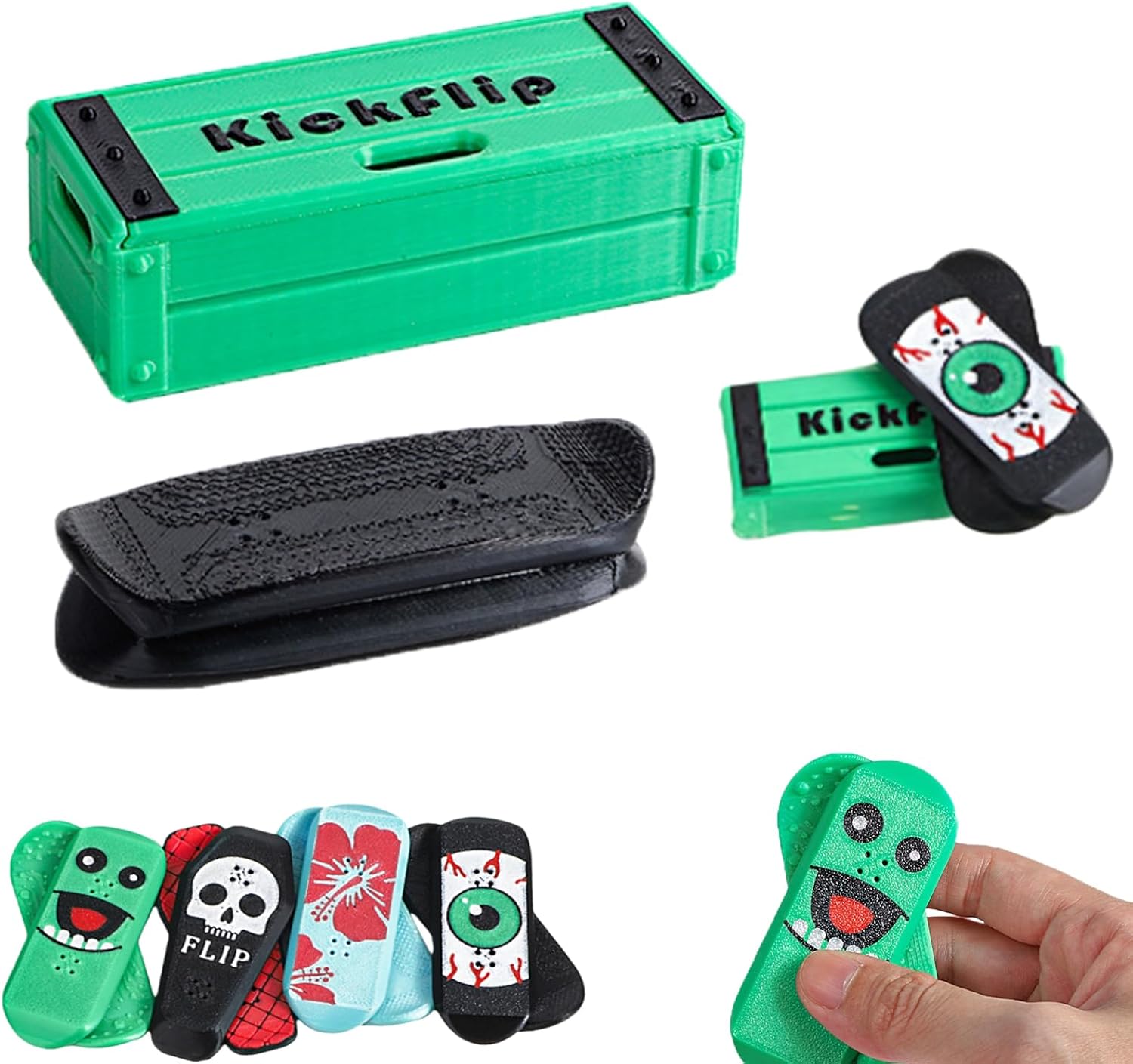 Magnetic Mini Fingerboard – Fun, Stress-Relieving & Portable, Pro Fingerboard Obstacles, Spin, Flip, and Roll Your Stress Away (#1)