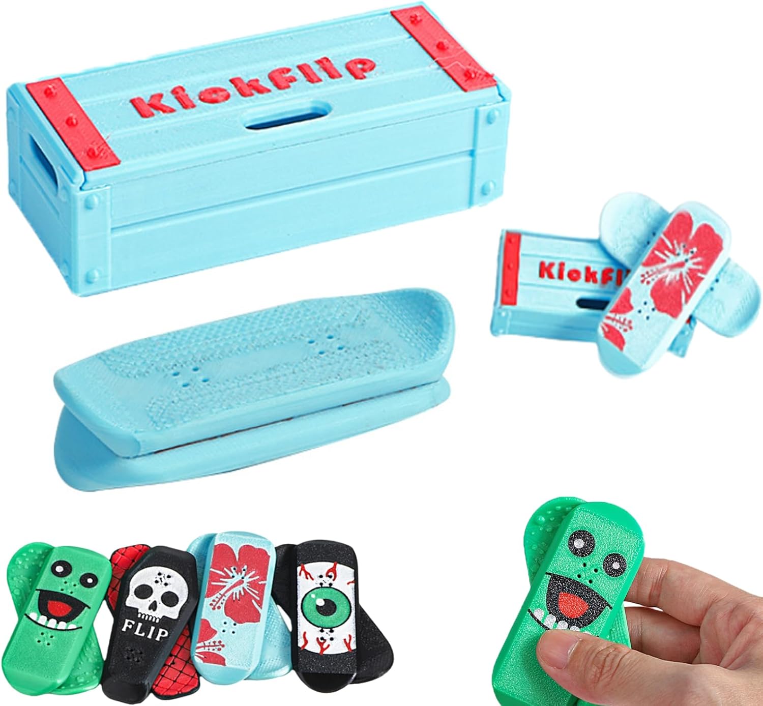 Magnetic Mini Fingerboard – Fun, Stress-Relieving & Portable, Pro Fingerboard Obstacles, Spin, Flip, and Roll Your Stress Away (#1)