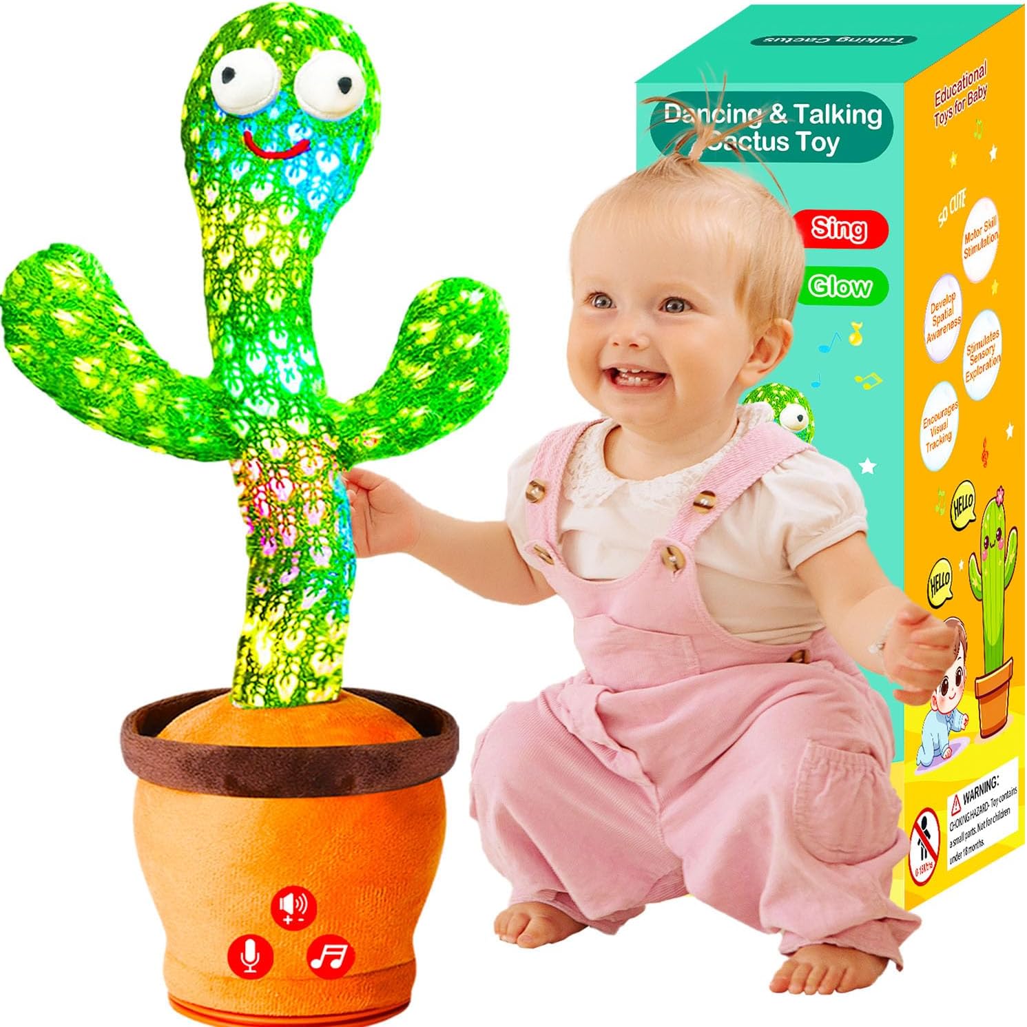 The volume-adjustable baby-calming magic tool! The moment this cactus dances, the baby quiets down.