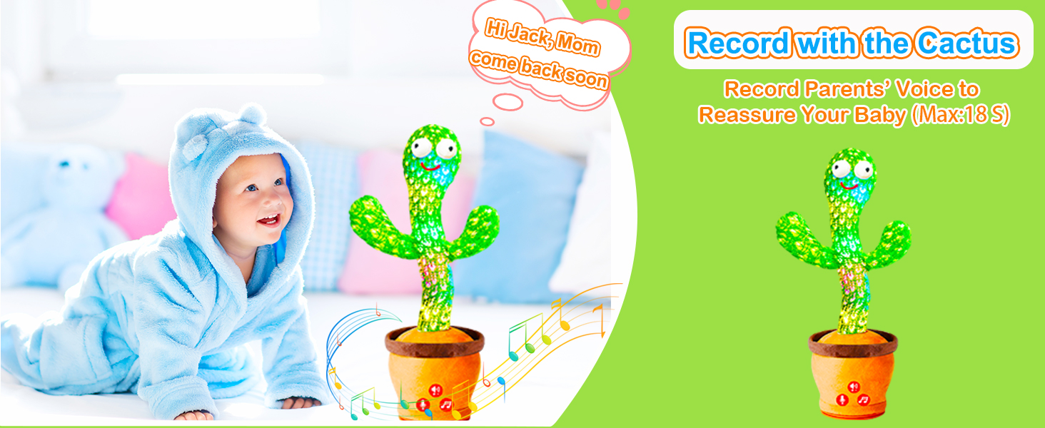 dancing talking cactus baby toy