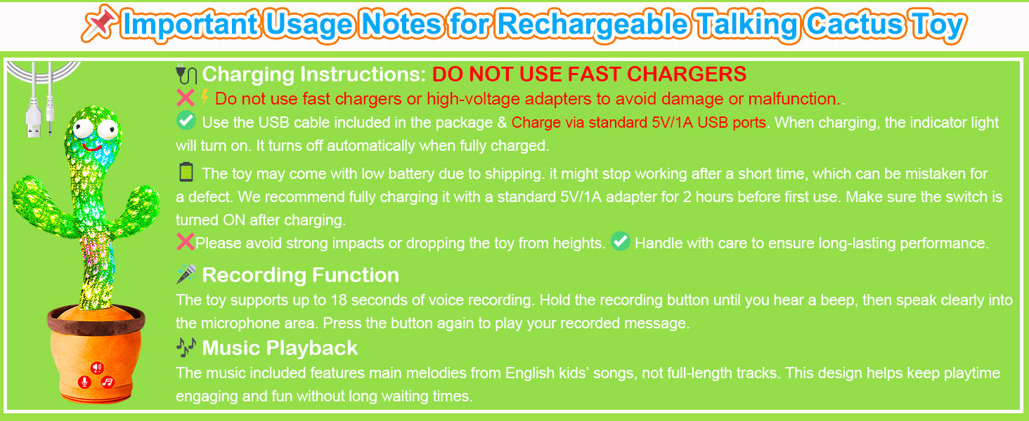 dancing talking cactus baby toy