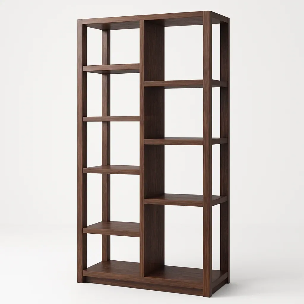 Libreria in legno truciolare marrone - BELLOINTERIOR